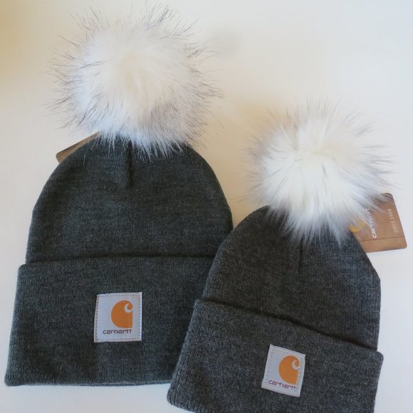 Carhartt Beanie Handmade in USA Pom Cap Set